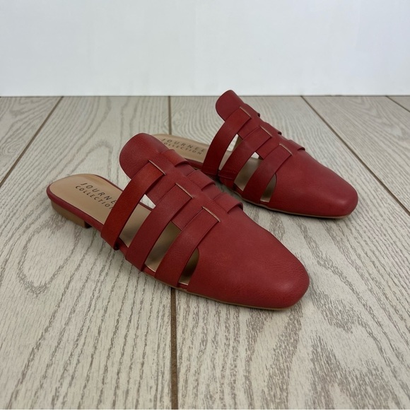 Journee Collection Women's Jazybell Caged Slip On Mules 8.5 Clay $40 - Picture 1 of 7